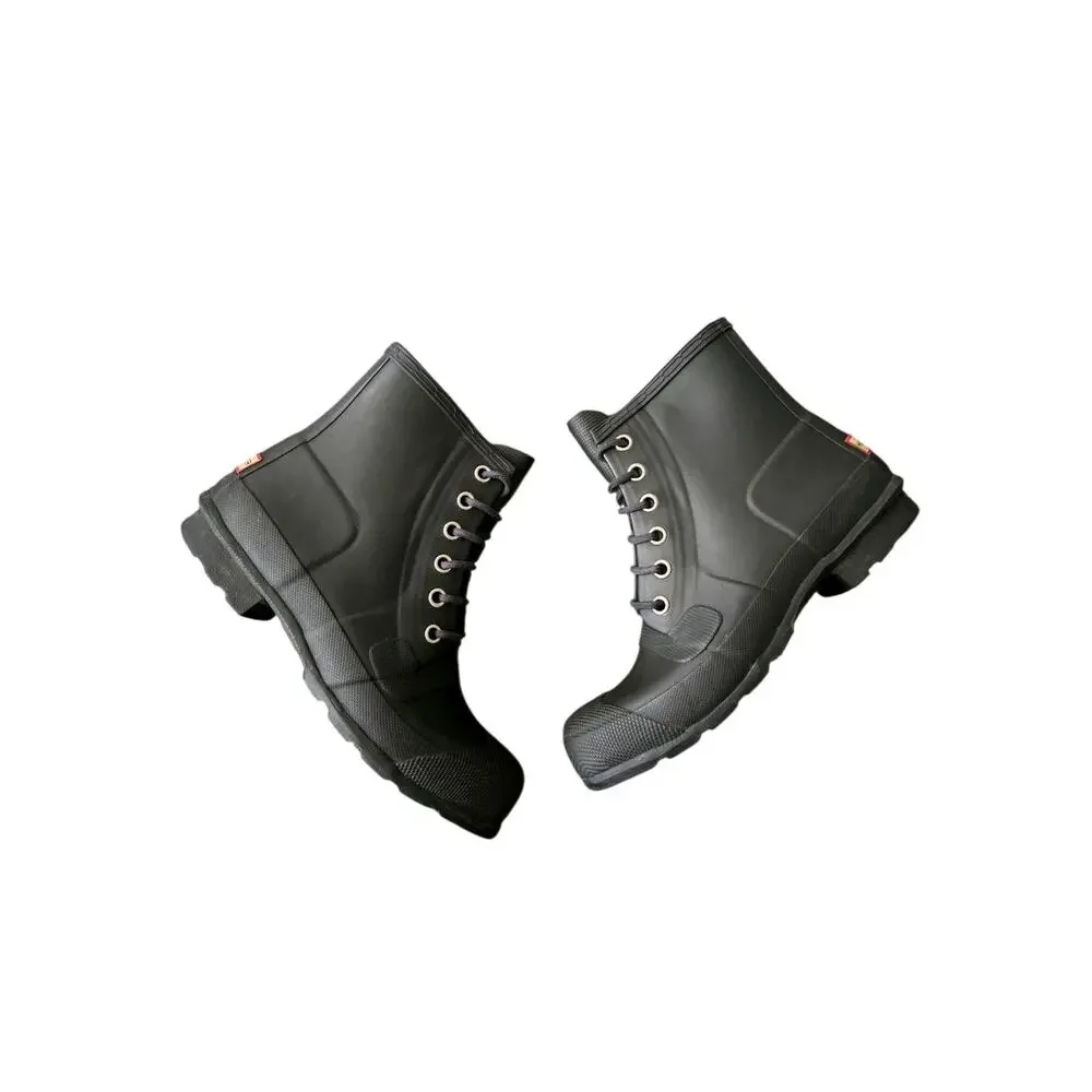 Gorpcore Hunter Original Rubber Lace Up Rain Boots Men's Size 9 Black Outdoors